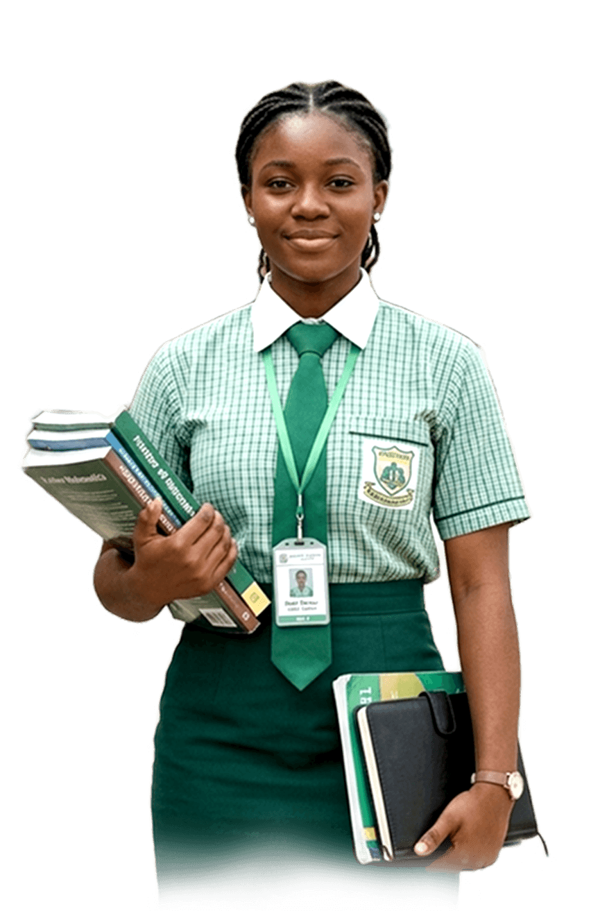 Nigerian student in school uniform